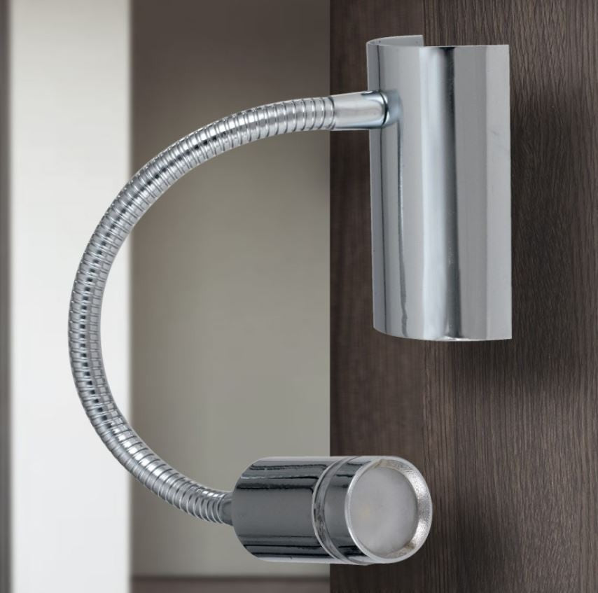 Applique LED flessibile metallo bianco-nero-cromo 4W 3000°k luce calda 220lm KEPLER Applique LED flessibile metallo bianco-nero-cromo 4W 3000°k luce calda 220lm KEPLER